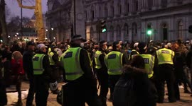 THE TSG WARM UP TO TAKE THE PARTY DOWN.- DOWNING STREET ANTI BORRIS AND ANTI VACCINE