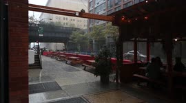 Hail storm in New York, US