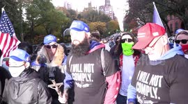 Proud Boy and Anti-Vax Rally in New York, US