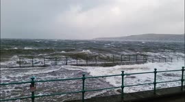 Storm Malik batters the Town of Gourock, West of Scotland, UK