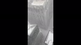 Empty Streets in Downtown Boston during Blizzard Kenan snow