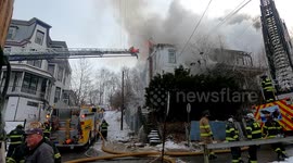 Dramatic footage multiple home fire, Shamokin, Pennsylvania #9