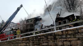 Dramatic footage multiple home fire, Shamokin, Pennsylvania #7