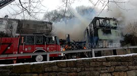 Dramatic footage multiple home fire, Shamokin, Pennsylvania #4