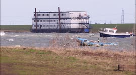 Drifting unmanned barge / ship causes panic in Kent, UK