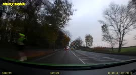 Closest to a crash I've been, dash cam footage of clueless mini driver in Huddersfield.