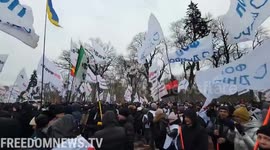 Protesters rally outside Ukrainian parliament over planned tax reform