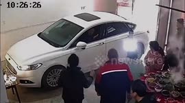 Family's Chinese New Year meal interrupted by car crashing into their house