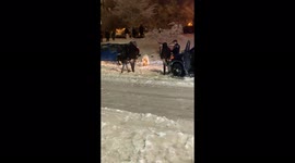 Seattle woman arrested after nearly running down group who hit her car with snowballs supplementary footage