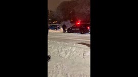 Seattle woman arrested after nearly running down group who hit her car with snowballs supplementary footage