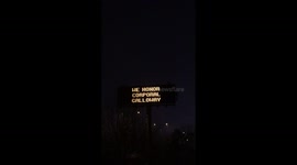 HCTRA Freeway Sign Honoring Corporal Charles Galloway in Houston