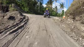 Mayon Volcano Philippines ATV ride drifting with my wife and going through water Splash