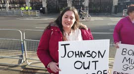 Protest Johnson out - No more lies, London, UK