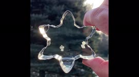 Mesmerizing freezing soap in snowflake cookie cutter
