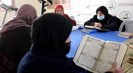 Elderly Palestinians learn at the aged Care Association