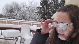 Smashing my face into the snow with glasses on looks like Spider Man