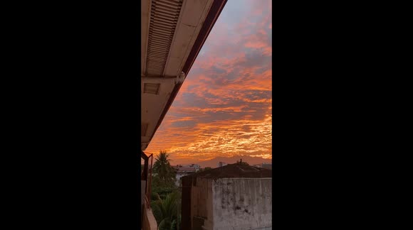 Sunset Sky Seen Changing Color in Olongapo City, Philippines