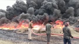 Fire breaks out at northern Indian dumping center for oil company