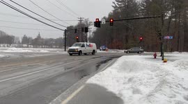 Flood on East St. Tewksbury Massachusetts prevent employees from Tewksbury Hospital