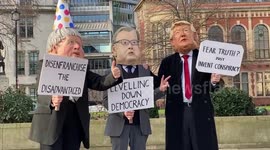'Make Votes Matter' protest against election bill in Parliament Square