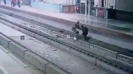 Blinded by phone, man falls on railway tracks, gets rescued in northern India