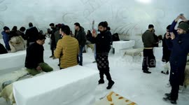 Massive igloo cafe with space for 40 diners opens in Himalayas