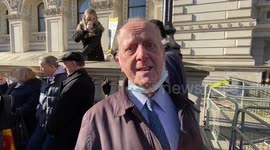 Pensioners protest fuel poverty outside Downin Street