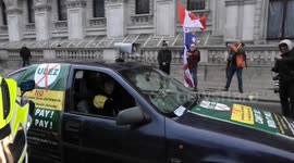 Piers Corbyn pulled over and surrounded by police outside Downing Street