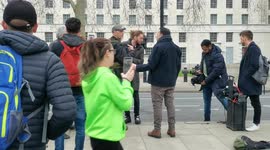 London convoy outside Scotland Yard, London, UK