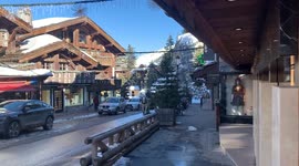 Ordinar day in Courchevel, jet set ski station, where the horse riding is neighboring with a last model of Lamborghini