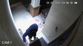Man caught on doorbell cam vandalising property near LA, before being arrested