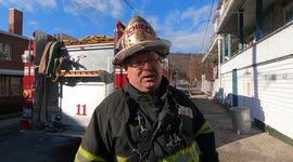 3rd Alarm Fatal Fire Fire Chief Jeffery interview, Shamokin, Pennsylvania