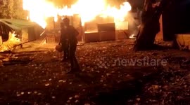 Massive fire guts at least 5 clothing shops in central India