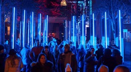 Rochester illuminated in stunning Medway Light Nights festival in Kent, UK