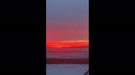 Check out this stunning red gradient sunrise in Ohio