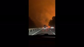 Red alert issued as massive brush fire breaks out in Chile