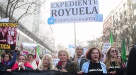 Manifestación europea jueces unidos en Madrid, por la defensa de los derechos fundamentales.