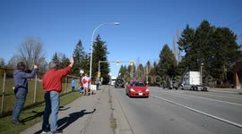 Thousands join 'Freedom Convoy' in Surrey, BC, Canada