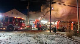 Dramatic 4th Alarm Commercial Building Fire, Ringtown, Schuylkill County, Pennsylvania