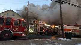 Dramatic four-alarm commercial building fire in Ringtown in Schuylkill County, Pennsylvania #9