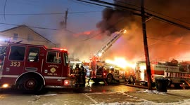 Ice Cream melts in Dramatic four alarm commercial building fire in Pennsylvania #4