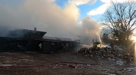 Garage / Mobile home fire with explosion, Zerbe Township, Pennsylvania