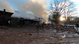 Garage / Mobile home fire with explosion, Zerbe Township, Pennsylvania