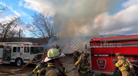 Explosive House / Garage fire, Zerbe Township, Pennsylvania