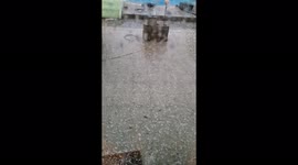 Heavy hailstorm in the city of Whittier CA.