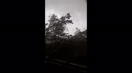 Watch moment tornado rips through Czech town and smashes family's windows