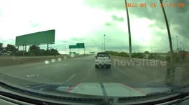 Car crashes into SUV on slippery highway in Thailand