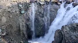 Massive sinkhole swallows stream in south Kashmir