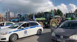 Greek farmers use tractors to block traffic over skyrocketing energy prices
