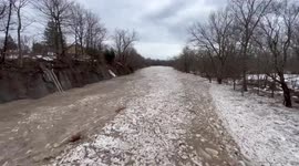Sudden winter warm spell creates thawing ice jams on Buffalo river